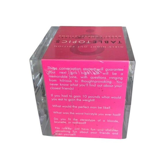 Girls Night Out TABLETOPICS Questions -Start Great Conversations NWT Sealed Pink - Picture 3 of 5